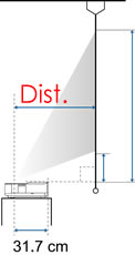 Epson EH-LS300B Distance
